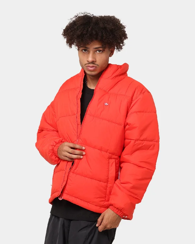 Adidas Padded Stand-Up Collar Puffer Jacket Red