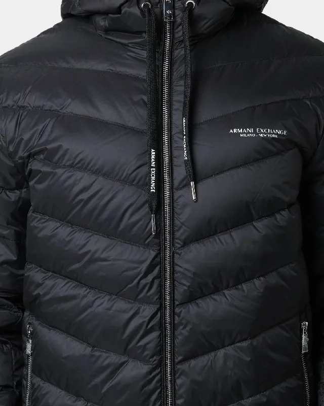 Armani Exchange Giacca Piumino Puffer Jacket Black/Melange Grey