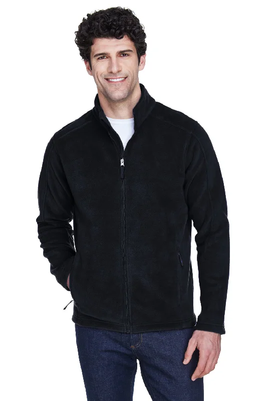 Core 365 Mens Journey Pill Resistant Fleece Full Zip Jacket - Black