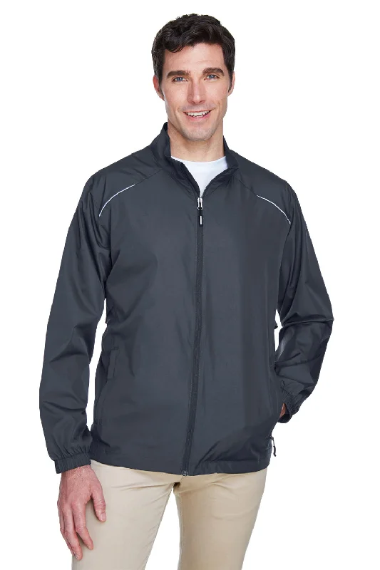 Core 365 Mens Motivate Water Resistant Full Zip Jacket - Carbon Grey