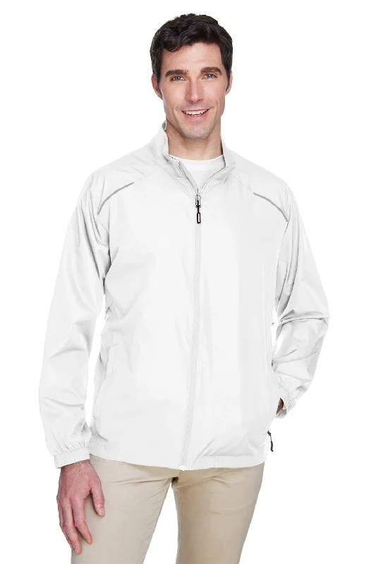 Core 365 Mens Motivate Water Resistant Full Zip Jacket - White