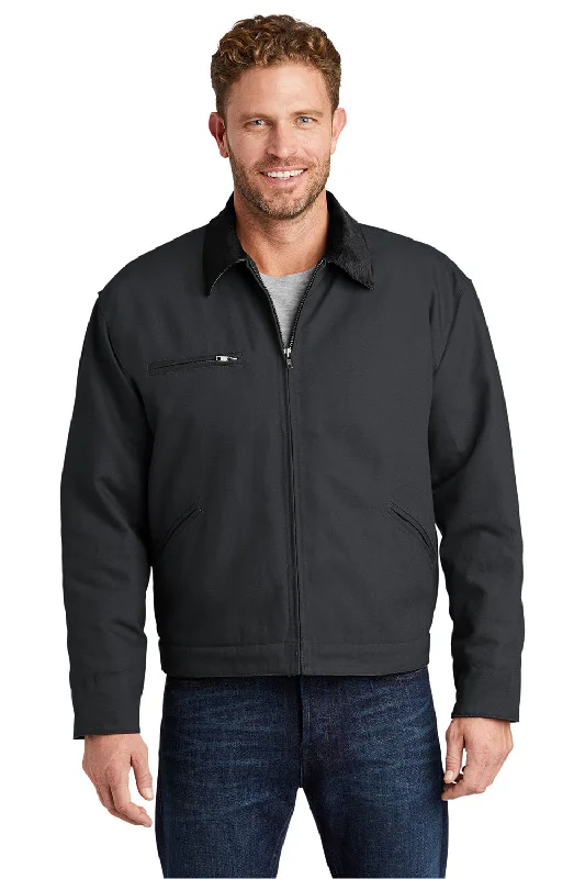 CornerStone Mens Duck Cloth Full Zip Jacket - Charcoal Grey