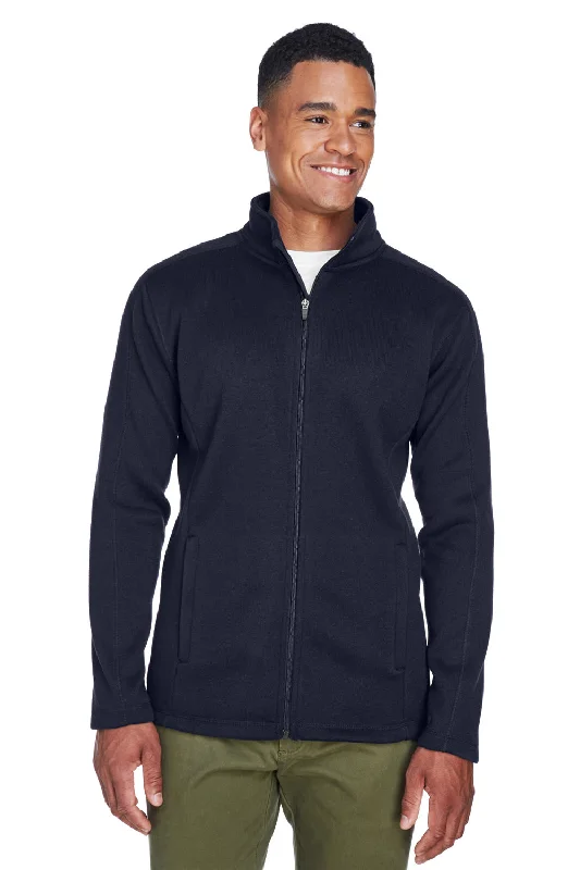 Devon & Jones Mens Bristol Pill Resistant Sweater Fleece Full Zip Jacket - Navy Blue