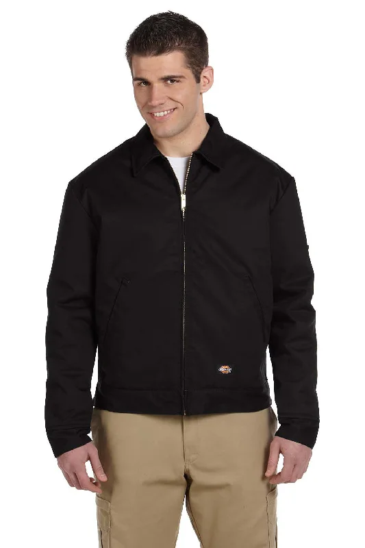 Dickies Mens Eisenhower Stain Resistant Full Zip Jacket - Black