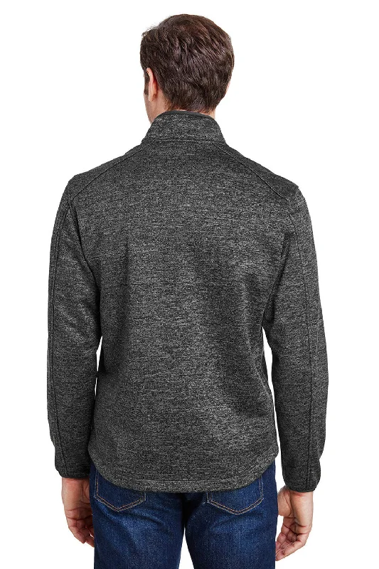 Dri Duck Mens Atlas Sweater Fleece Wind & Water Resistant Full Zip Jacket - Charcoal Grey - NEW