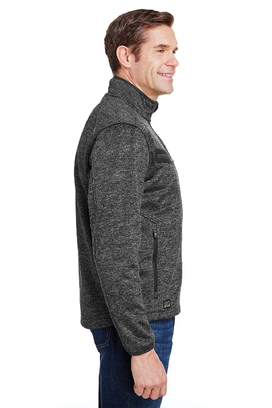 Dri Duck Mens Atlas Sweater Fleece Wind & Water Resistant Full Zip Jacket - Charcoal Grey - NEW