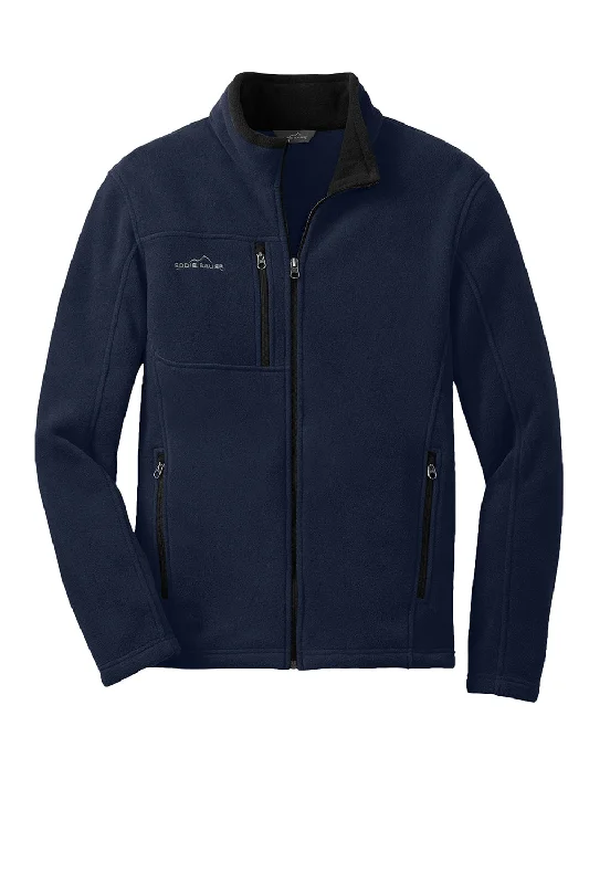 Eddie Bauer Mens Full Zip Fleece Jacket - River Navy Blue