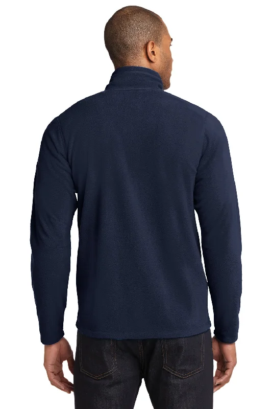 Eddie Bauer Mens Pill Resistant Microfleece Full Zip Jacket - Navy Blue