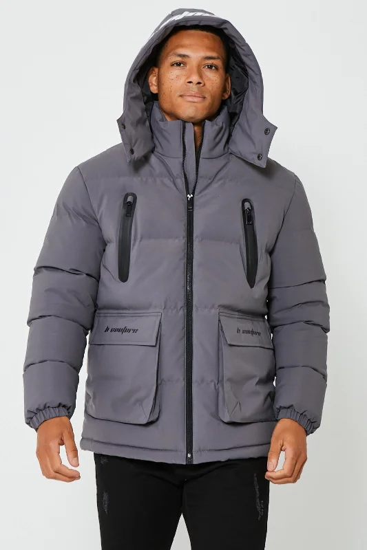 Eton Puffer Jacket - Dark Grey