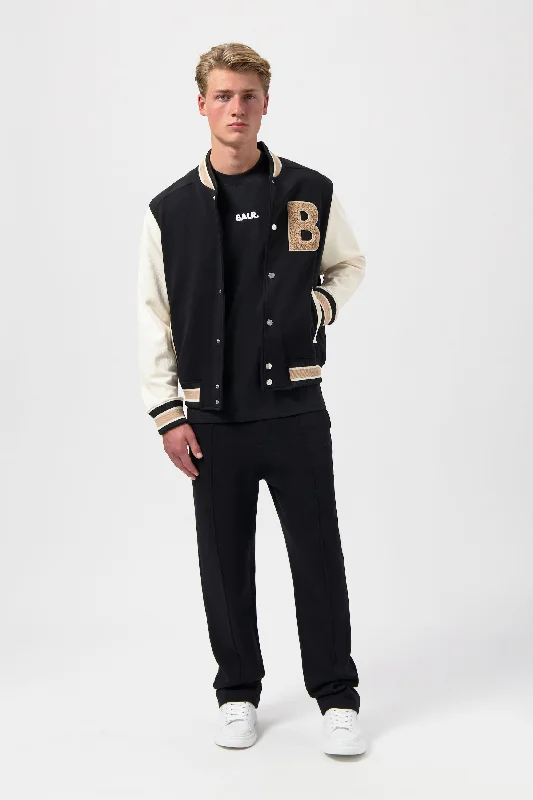 Game Day Regular Fit Varsity Jacket Jet Black