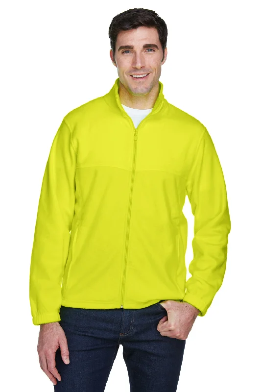 Harriton Mens Pill Resistant Fleece Full Zip Jacket - Safety Yellow