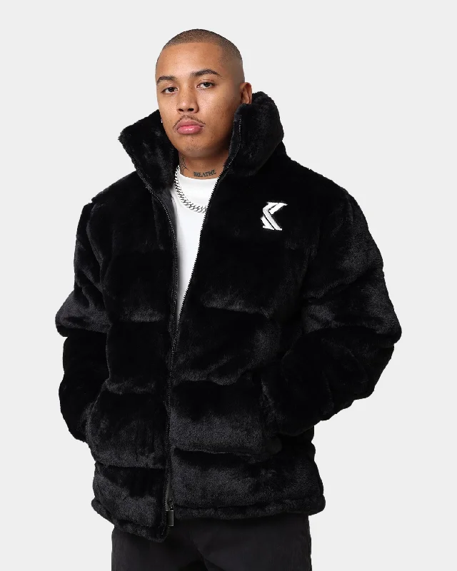 Karl Kani OG Faux Fur Puffer Jacket Black