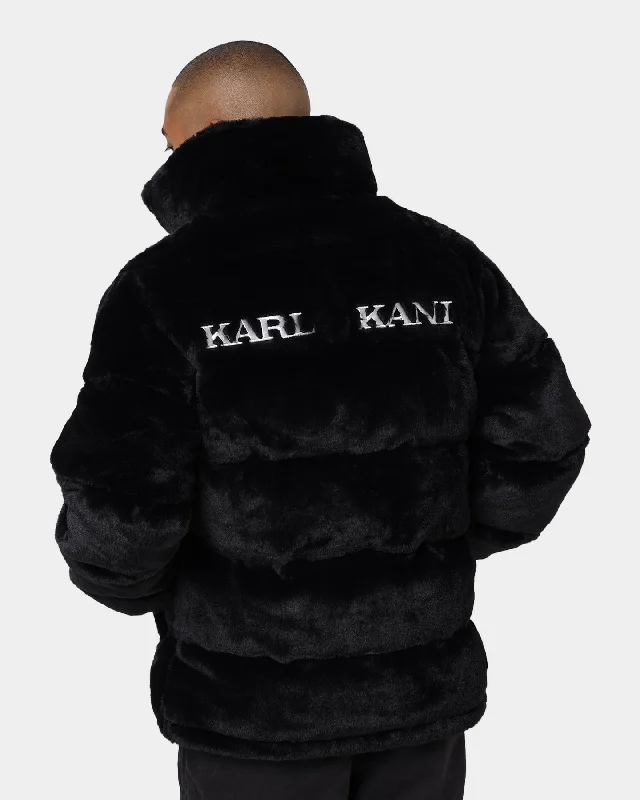 Karl Kani OG Faux Fur Puffer Jacket Black