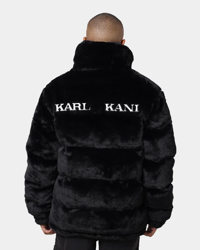 Karl Kani OG Faux Fur Puffer Jacket Black