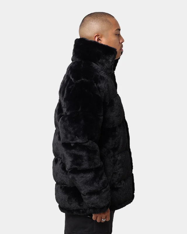 Karl Kani OG Faux Fur Puffer Jacket Black