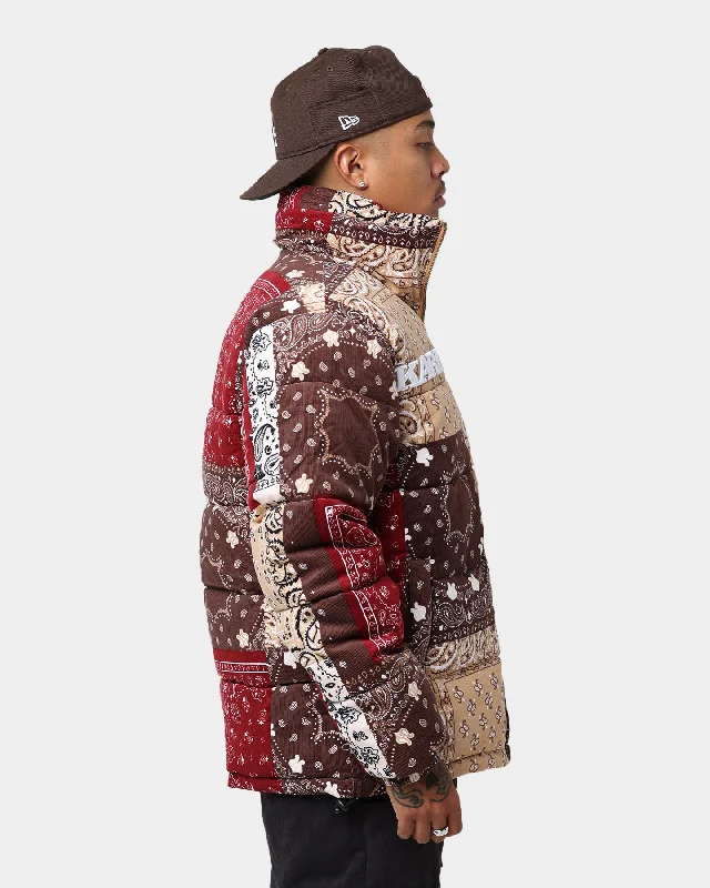 Karl Kani Retro paisley Cord Puffer Jacket Sand