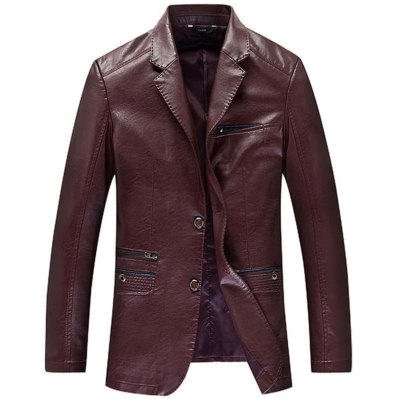 Men's Thin Genuine Leather Jacket