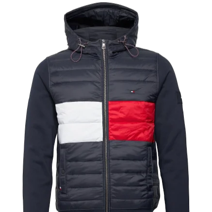 Tommy Hilfiger - Mix Media Zip Through Jacket - Desert Sky