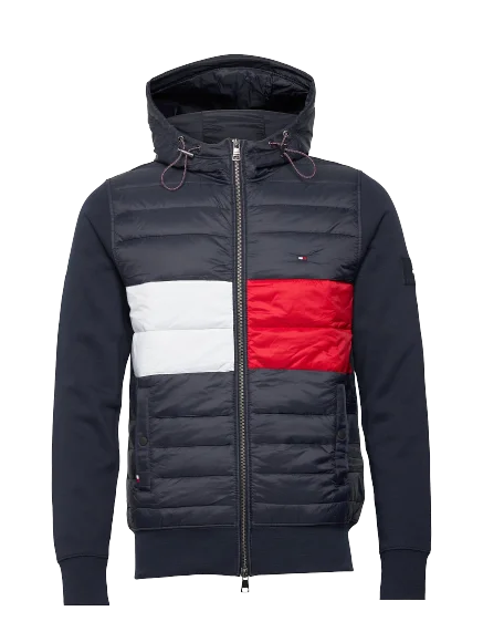 Tommy Hilfiger - Mix Media Zip Through Jacket - Desert Sky