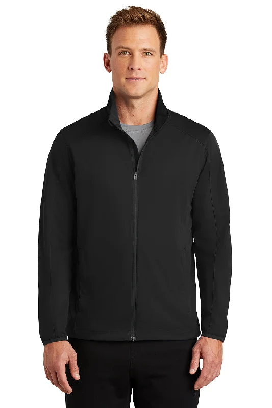 Port Authority Mens Active Wind & Water Resistant Full Zip Jacket - Deep Black