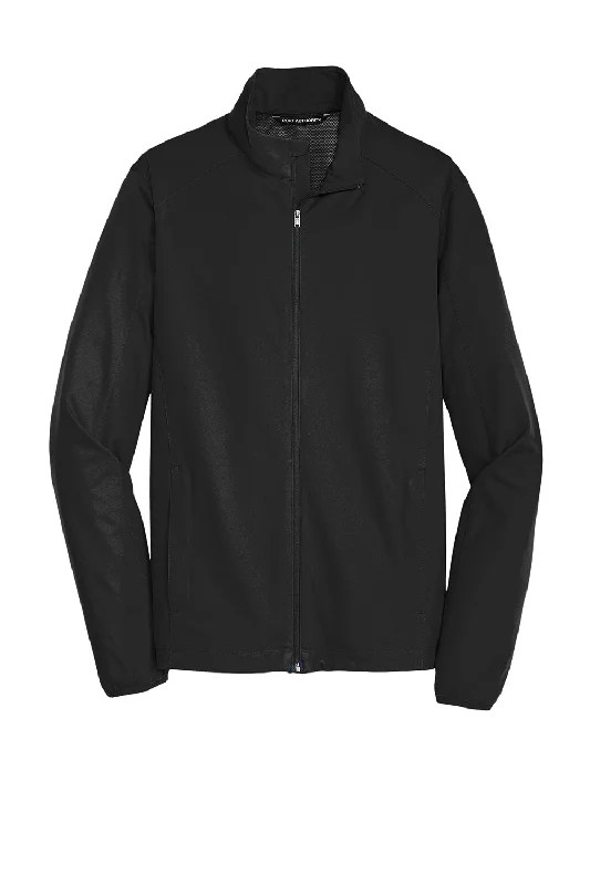 Port Authority Mens Active Wind & Water Resistant Full Zip Jacket - Deep Black