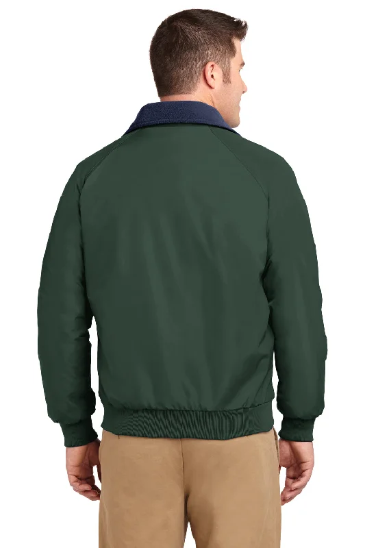 Port Authority Mens Challenger Wind & Water Resistant Full Zip Jacket - True Hunter Green/True Navy Blue