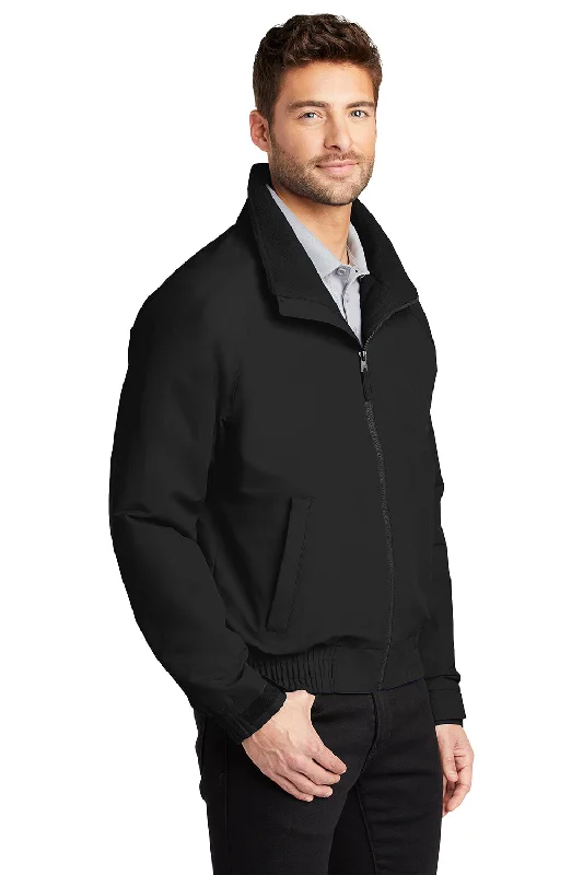 Port Authority Mens Charger Wind & Water Resistant Full Zip Jacket - True Black