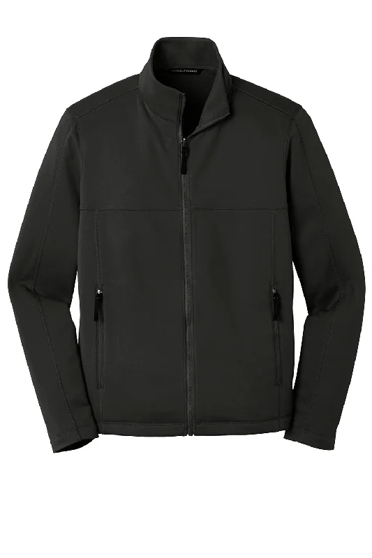 Port Authority Mens Collective Full Zip Smooth Fleece Jacket - Deep Black