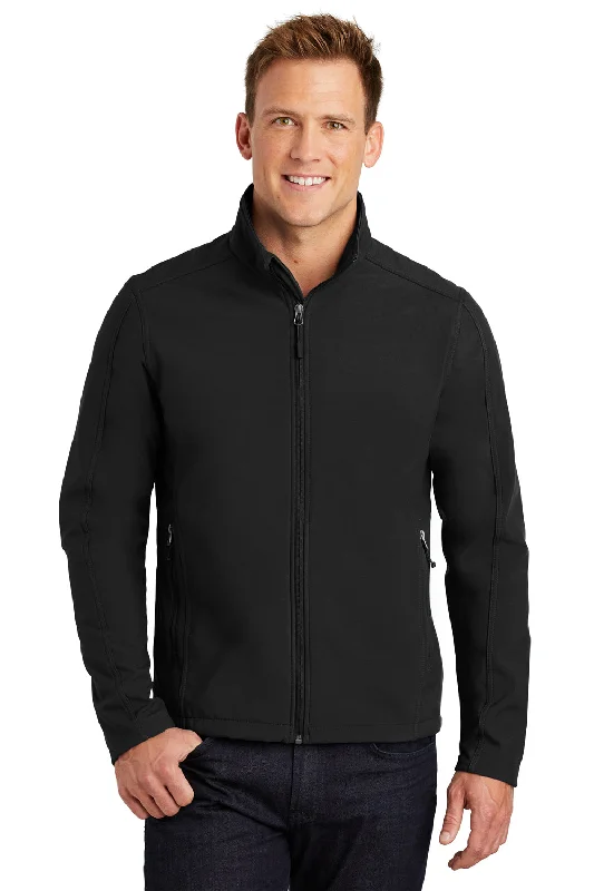 Port Authority Mens Core Wind & Water Resistant Full Zip Jacket - Black