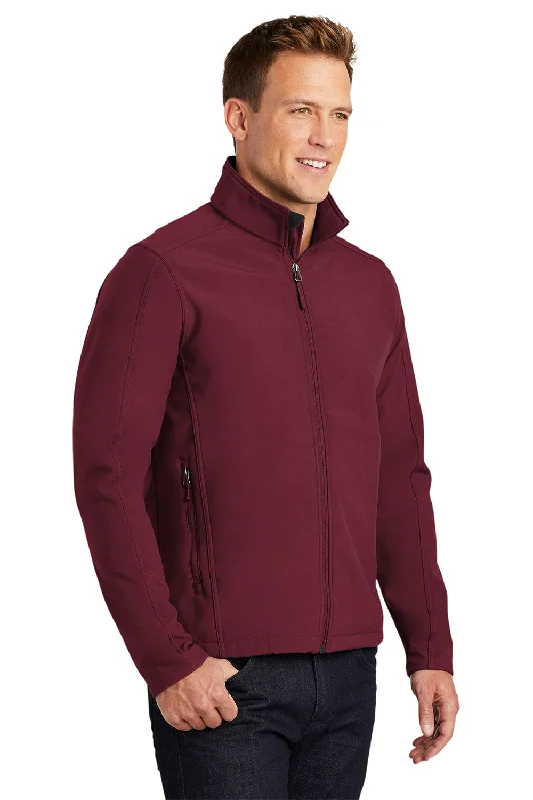 Port Authority Mens Core Wind & Water Resistant Full Zip Jacket - Maroon