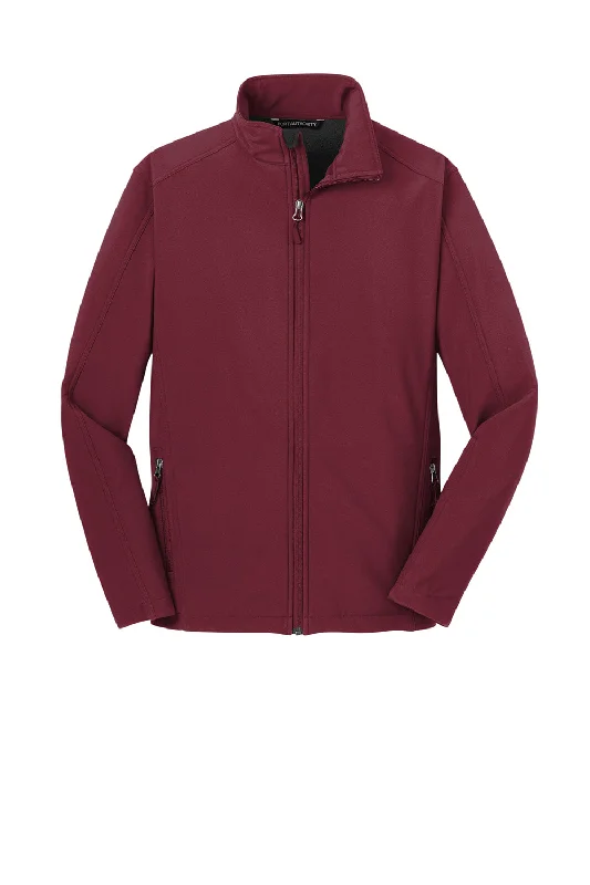 Port Authority Mens Core Wind & Water Resistant Full Zip Jacket - Maroon