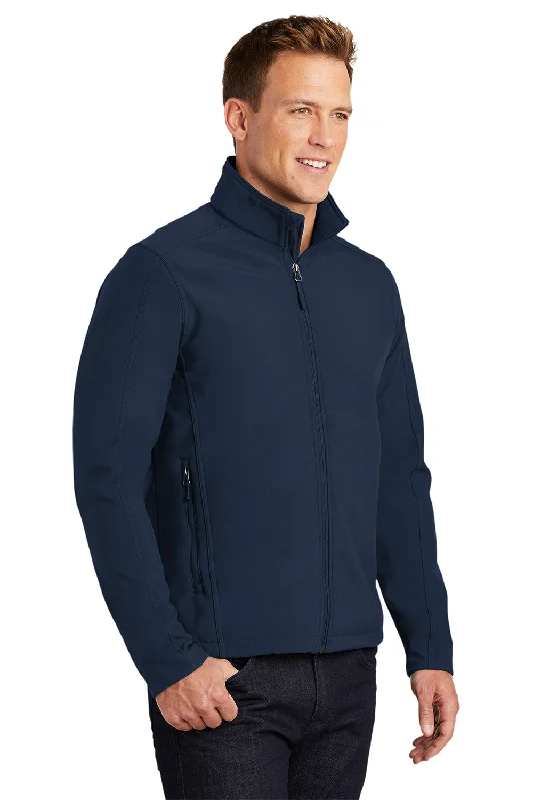 Port Authority Mens Core Wind & Water Resistant Full Zip Jacket - Dress Navy Blue