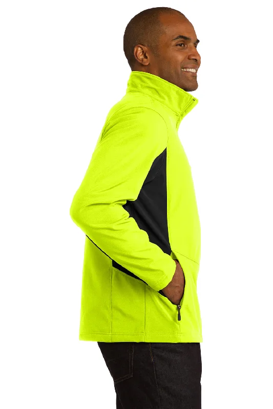 Port Authority Mens Core Wind & Water Resistant Full Zip Jacket - Safety Yellow/Black