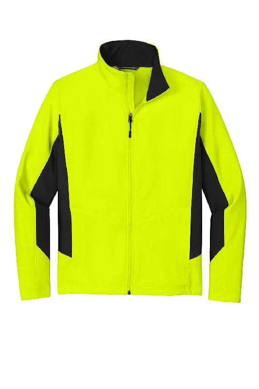 Port Authority Mens Core Wind & Water Resistant Full Zip Jacket - Safety Yellow/Black