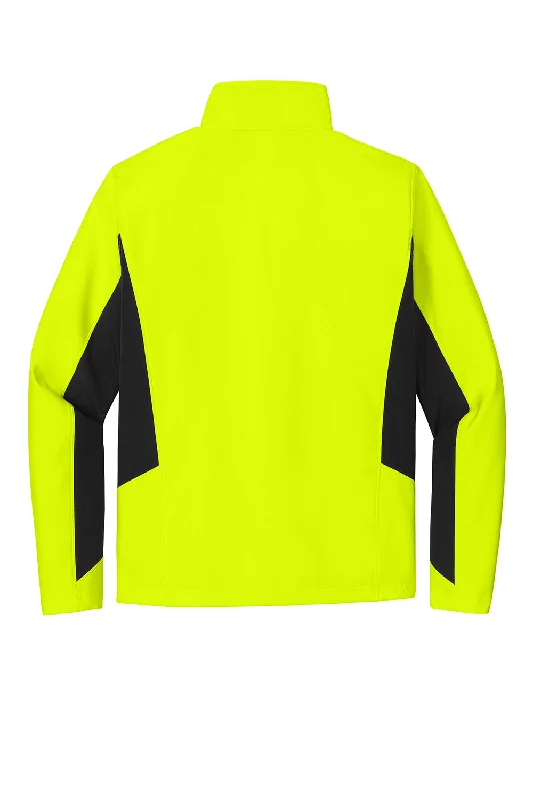 Port Authority Mens Core Wind & Water Resistant Full Zip Jacket - Safety Yellow/Black