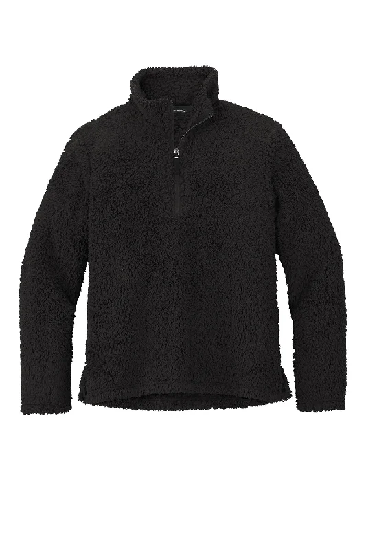 Port Authority Mens Cozy Sherpa Fleece 1/4 Zip Jacket - Black