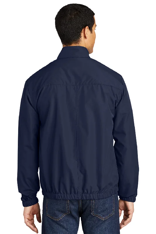 Port Authority Mens Essential Water Resistant Full Zip Jacket - True Navy Blue