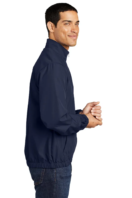 Port Authority Mens Essential Water Resistant Full Zip Jacket - True Navy Blue