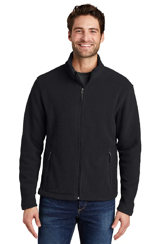 Port Authority Mens Full Zip Fleece Jacket - Black