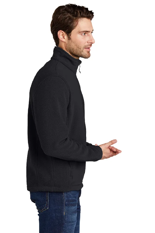 Port Authority Mens Full Zip Fleece Jacket - Black