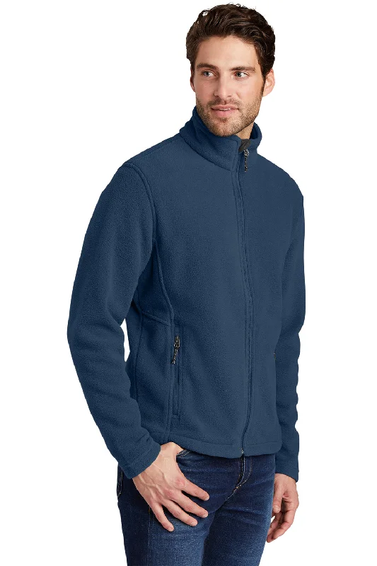 Port Authority Mens Full Zip Fleece Jacket - Insignia Blue