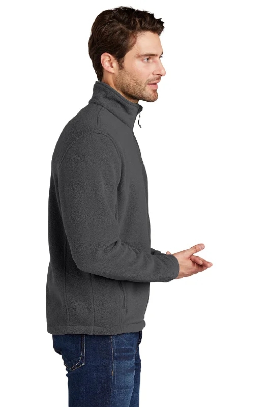 Port Authority Mens Full Zip Fleece Jacket - Iron Grey