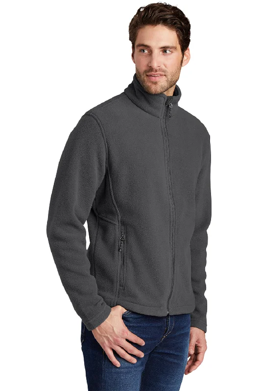 Port Authority Mens Full Zip Fleece Jacket - Iron Grey