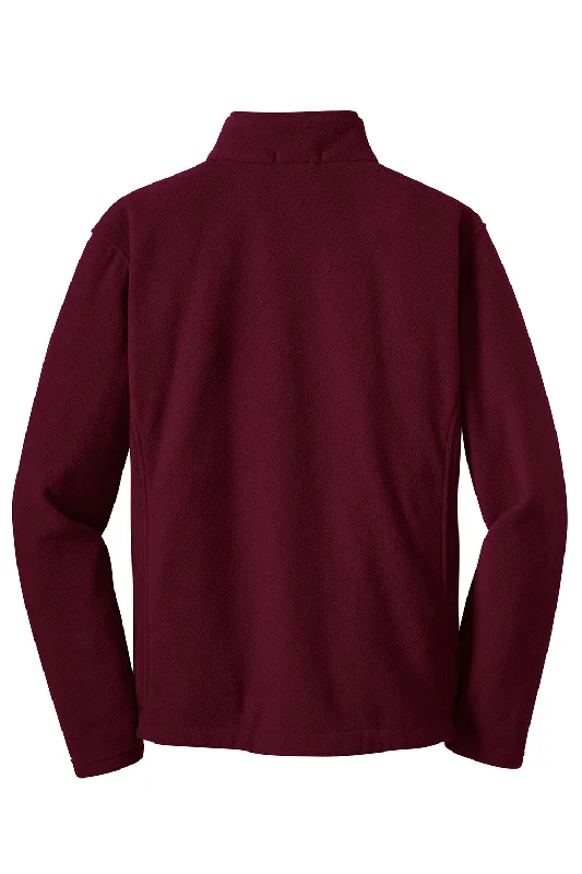 Port Authority Mens Full Zip Fleece Jacket - Maroon