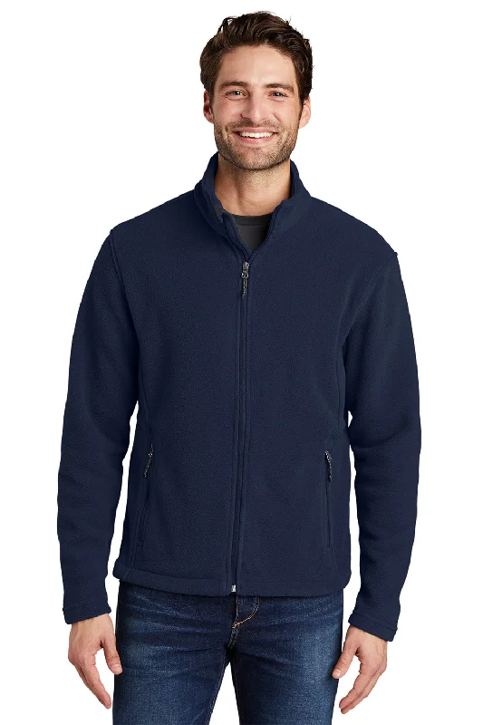 Port Authority Mens Full Zip Fleece Jacket - True Navy Blue