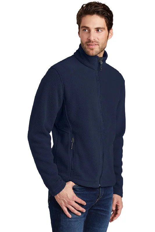 Port Authority Mens Full Zip Fleece Jacket - True Navy Blue