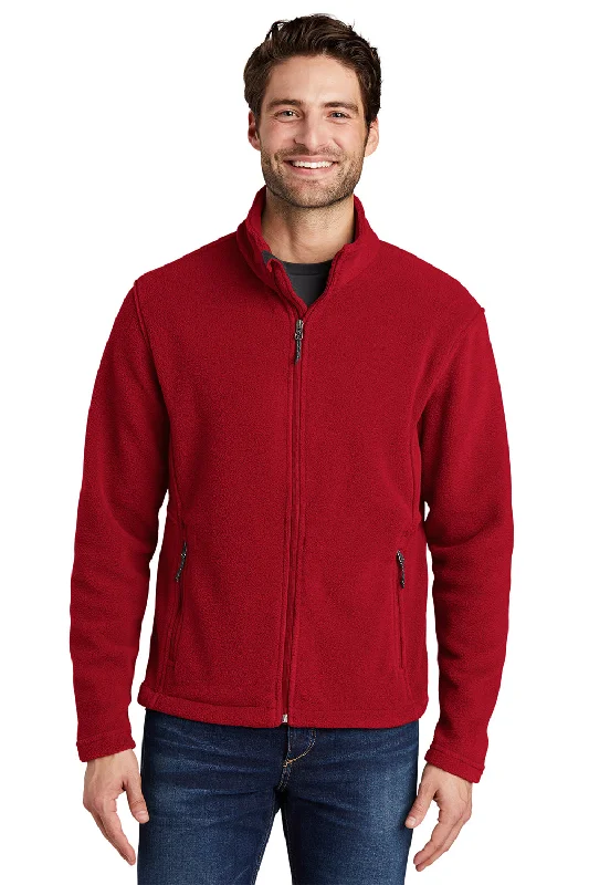 Port Authority Mens Full Zip Fleece Jacket - True Red