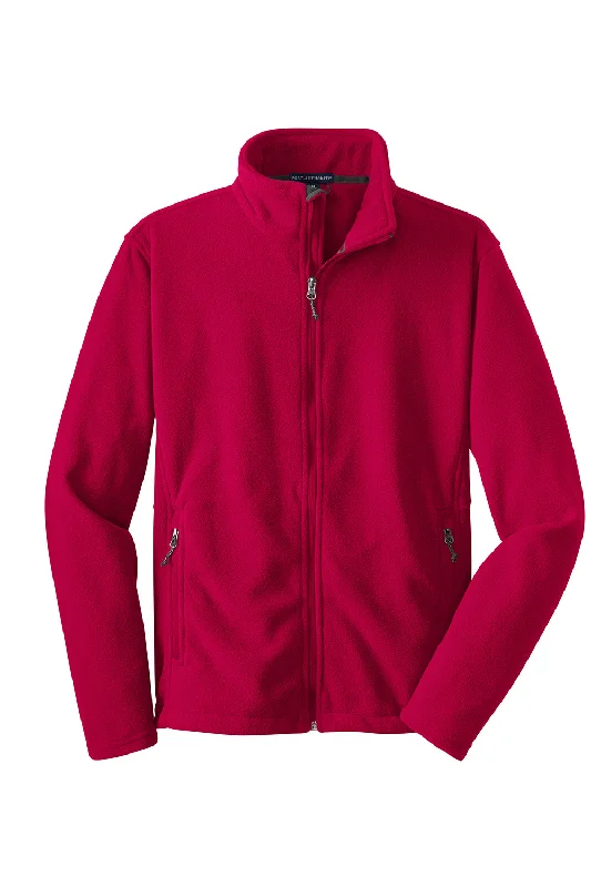 Port Authority Mens Full Zip Fleece Jacket - True Red