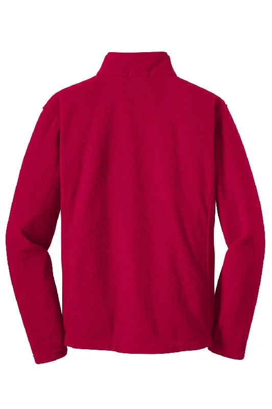 Port Authority Mens Full Zip Fleece Jacket - True Red