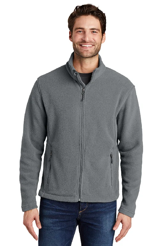 Port Authority Mens Full Zip Fleece Jacket - Deep Smoke Grey